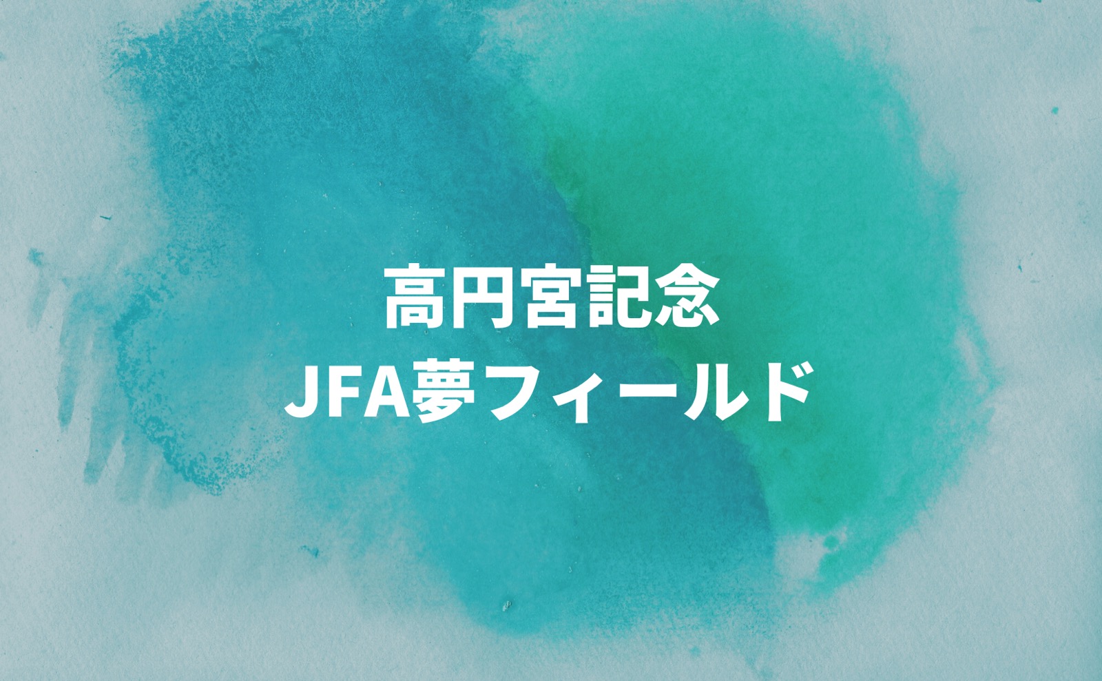 高円宮記念JFA夢フィールド